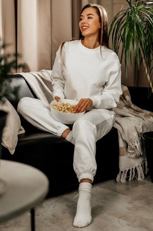 Женский костюм оверсайз из футера трехнитки Happyfox