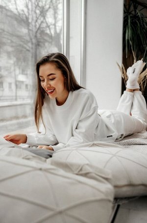 Женский костюм оверсайз из футера трехнитки Happyfox