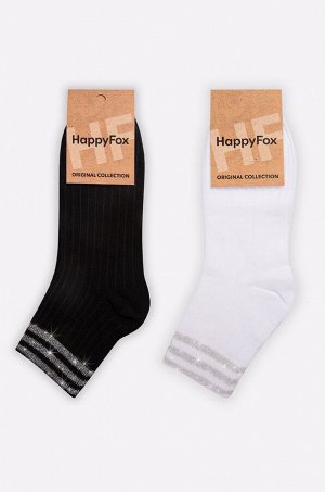 Набор женских носков с люрексом 2 пары Happyfox