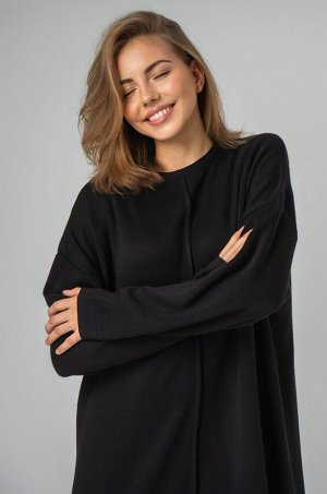 Женское теплое вязаное платье оверсайз Happyfox