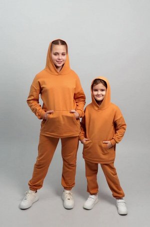 Костюм для девочки оверсайз из футера трехнитки Happyfox