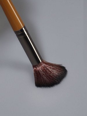 Набор кистей для макияжа, 4 предмета, 15.5 (±1) см, PVC-коробка, коричневый
