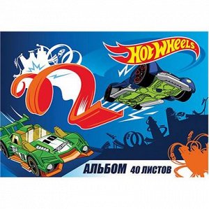 Альбом для рисования Hot Wheels, Формат А4, 40 листов, арт.88707