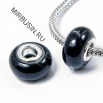 Шармы Евробусины из Смолы со Вставкой из Латуни цвета Серебро