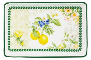 Масленка "Лимоны" из NEW BONE CHINA, 13,5x9x6,5 см