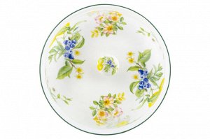 Блинница 23x23x9,5 см с рисунком "Лимоны" из NEW BONE CHINA