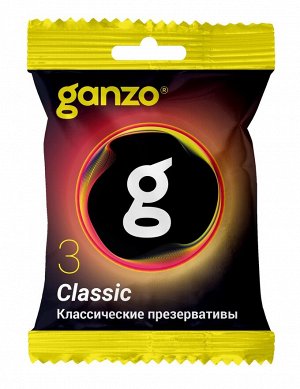 Классические презервативы Ganzo Classic в мягкой упаковке - 3 шт.