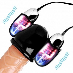 Черная стимулирующая насадка для головки полового члена Multi Speed Vibrating Penis Head Teaser
