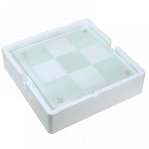 Игра "Застольные крестики нолики" набор 10 предметов: подставка стеклянная 20х20см, стопка стеклянная д3,5см h4,8см 25мл - 9 штук, в подарочной коробке (Китай)