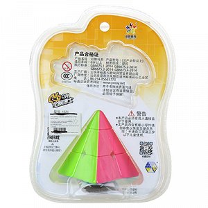 Треугольник-головоломка 9,5х9,5см, неоновые цвета, в блистере (Китай)