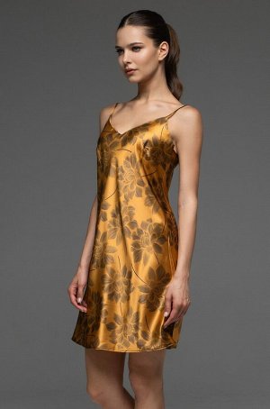 Elsa 7531 Классическая короткая сорочка Mia-Amore на тонких бретелях из искусственного шелка с цветочным принтом в терракотовой гамме.
Состав 100% полиэстер