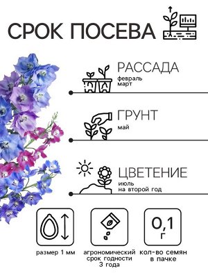 Семена цветов Дельфиниум "Король Лондона", 0,1 г.