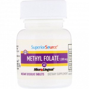 Superior Source, метилфолат, 1000 мкг, 60 таблеток