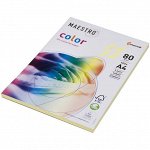 Бумага Maestro &quot;Color pale&quot; А4, 80г/м2, 100л. (желтый)