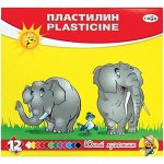 Пластилин &quot;Юный художник&quot; 12 цветов, со стеком, картон