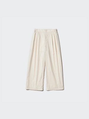 UNIQLO - широкие брюки на резинке для девочек - 11 PINK
