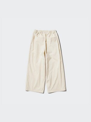 UNIQLO - широкие брюки на резинке для девочек - 11 PINK