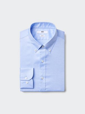 UNIQLO - мужская классическая рубашка из хлопка - 63 BLUE