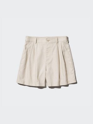 UNIQLO - свободные шорты из смеси льна и хлопка - 54 GREEN