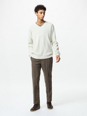 UNIQLO - легкие классические брюки до щиколотки - 37 BROWN