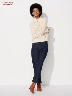 UNIQLO - комфортные укороченные джинсы - 68 BLUE