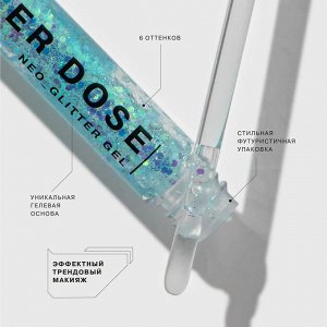 Глиттер Гелевый Glitter Dose 05 Голубо-лазурный, 7мл