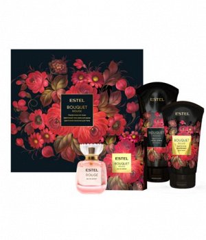 ROU/PN Парфюмерный набор ESTEL BOUQUET ROUGE (парфюмерная вода 50, гель-крем 200, молочко150)