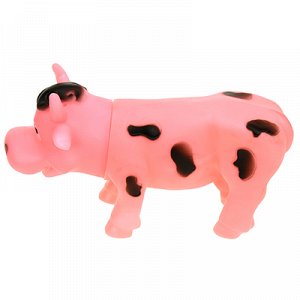 Игрушка для собаки "Корова" 21х6,5х12см, резиновая, с пищалкой, цвета микс (Китай)