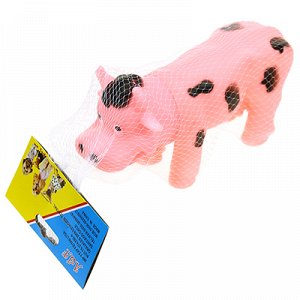 Игрушка для собаки "Корова" 21х6,5х12см, резиновая, с пищалкой, цвета микс (Китай)