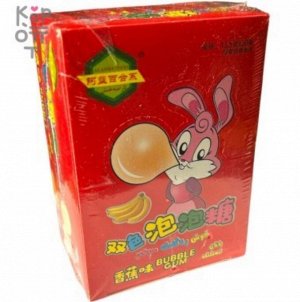Жевательная резинка Alan Цветной пузырь со вкусом Банан 270 гр (20 шт по 13.5 гр) Китай