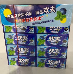 Жевательная резинка Huanfu Черника-Мята 430 гр ( 20 шт по 21.5гр)  Китай