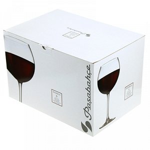 "Энотека (Enoteca)" Бокал стеклянный 630мл, для вина, набор 6шт, цветная коробка, Pasabahce (Россия)