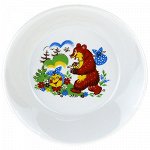 Блюдце-тазик фарфоровое &quot;Веселый колобок&quot; д140мм, h30мм (Россия)