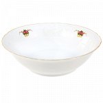Салатник фарфоровый &quot;Мейсенские розы&quot; 1,2л д 22,5см h 6,5см, отводка золотом (Китай) Цена указана за штуку. В подарочной коробке 6 штук.
