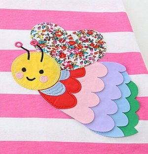 Платье с коротким рукавом для девочек