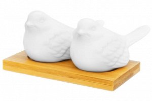Набор для специй 2 пр. с подставкой "Птички", 11x8x5.5 см