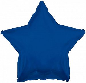 Фольгированный шар "Звезда" металлик синий