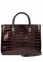 Модель №906.2 | кожзам | крокодил | коричневый | Р714-12 | 20933