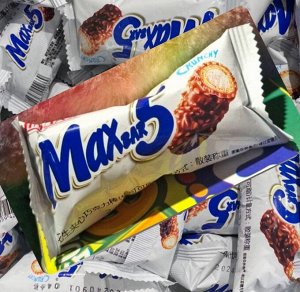 Трубочки MaxBar5 с Арахисовым Сэндвичем 500 гр.(на развес) Китай