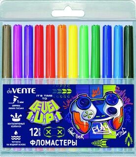 Фломастеры 12цв deVENTE Level Up Game 5081422