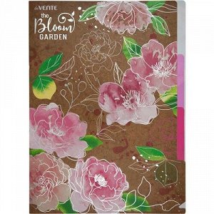 Папка-уголок А4 180мкм 3 отдела deVENTE Bloom Garden розовые цветы 3074206