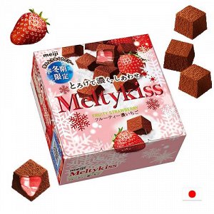 Meiji Meltykiss Strawberry 52g - Живой японский шоколад Мелтикис клубника