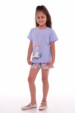 Пижама детская 7-207д (голубой+персик)