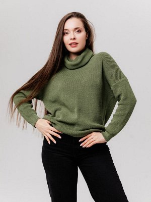 Джемпер из льна 4-272 полынь