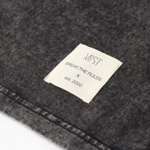 Футболка мужская MIST из вареного хлопка, черный