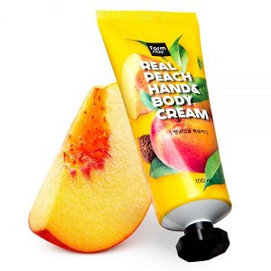 Farm stay real peach hand body cream Увлажняющий крем для рук и тела с персиком 100 мл