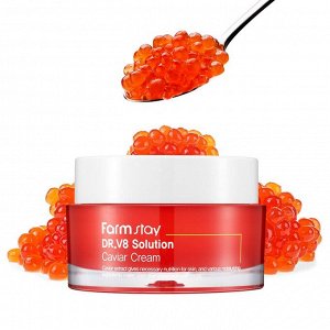 Farm Stay DR-V8 Solution Caviar Cream Крем с экстрактом икры 50мл