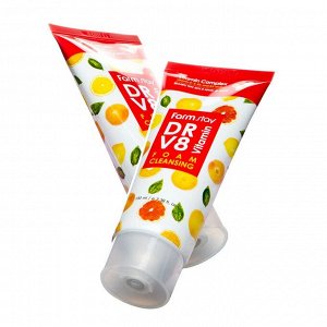 Farm Stay Витаминная пенка для очищения кожи DR.V8 Vitamin Foam Cleansing, 100мл