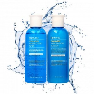Farm Stay Collagen Water Full Moist Toner Whitening & Anti-wrinkle - Отбеливающий тонер для очищения 200мл
