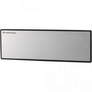 Зеркало салонное Napolex Broadway Aluminum Plating Mirror, прямоугольное, прямое, 75x240мм, антибликовое осветляющее напыление для тонированных авто, чёрное, арт. BW-862